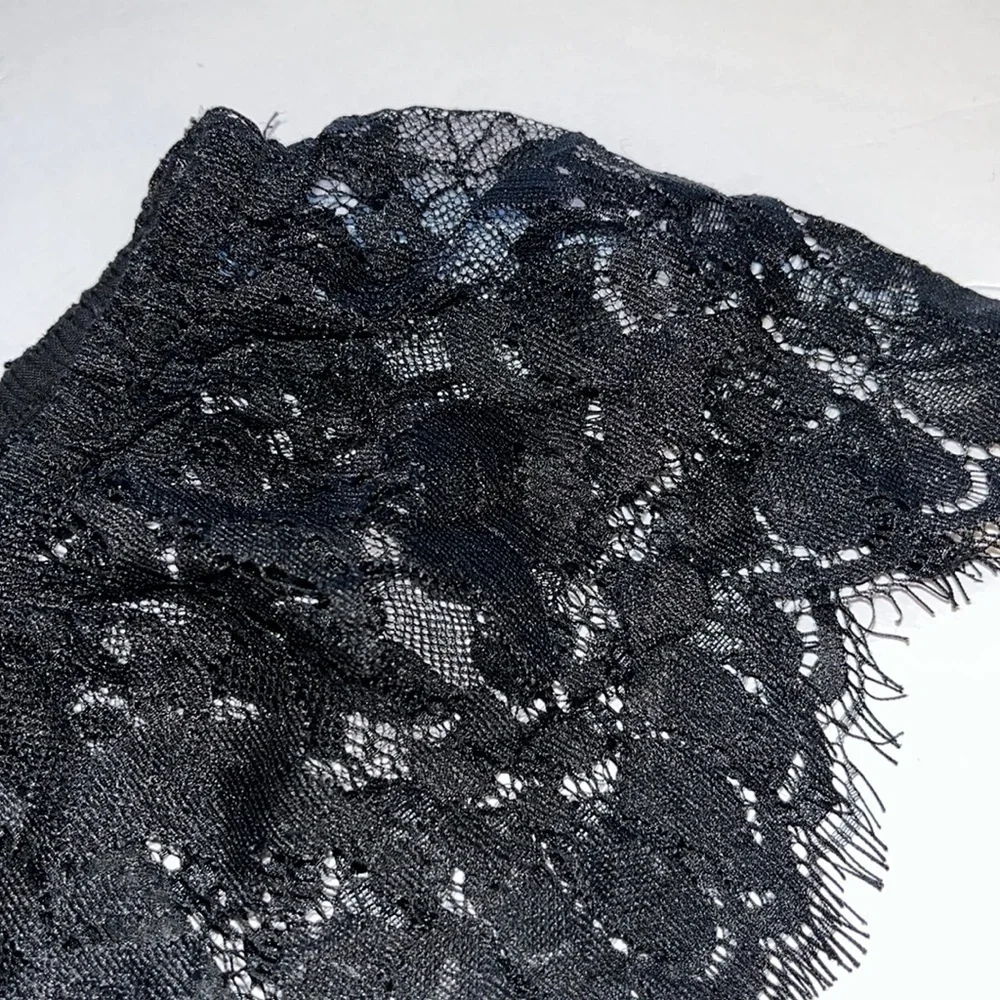 Hollister blouse-small- black lace off the shoulder crop top. - Picture 3 of 6